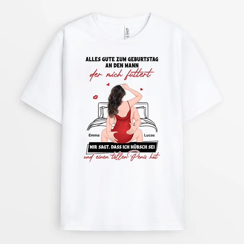 Alles Gute Zum Geburtstag An Den Mann/An Die Frau - Personalisierte Paar Geschenke | T Shirt
