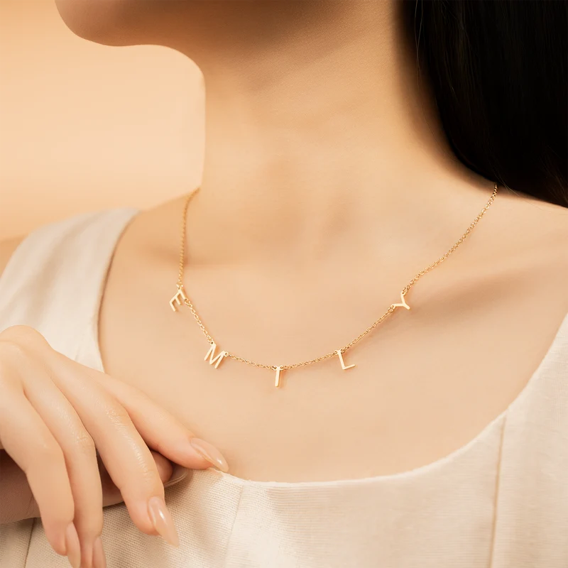 Halskette Für Damen Und Männer - Personalisiertes Geschenk | Buchstaben Kette