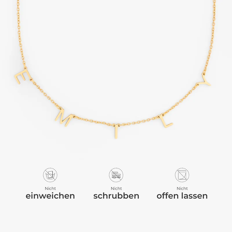 Halskette Für Damen Und Männer - Personalisiertes Geschenk | Buchstaben Kette