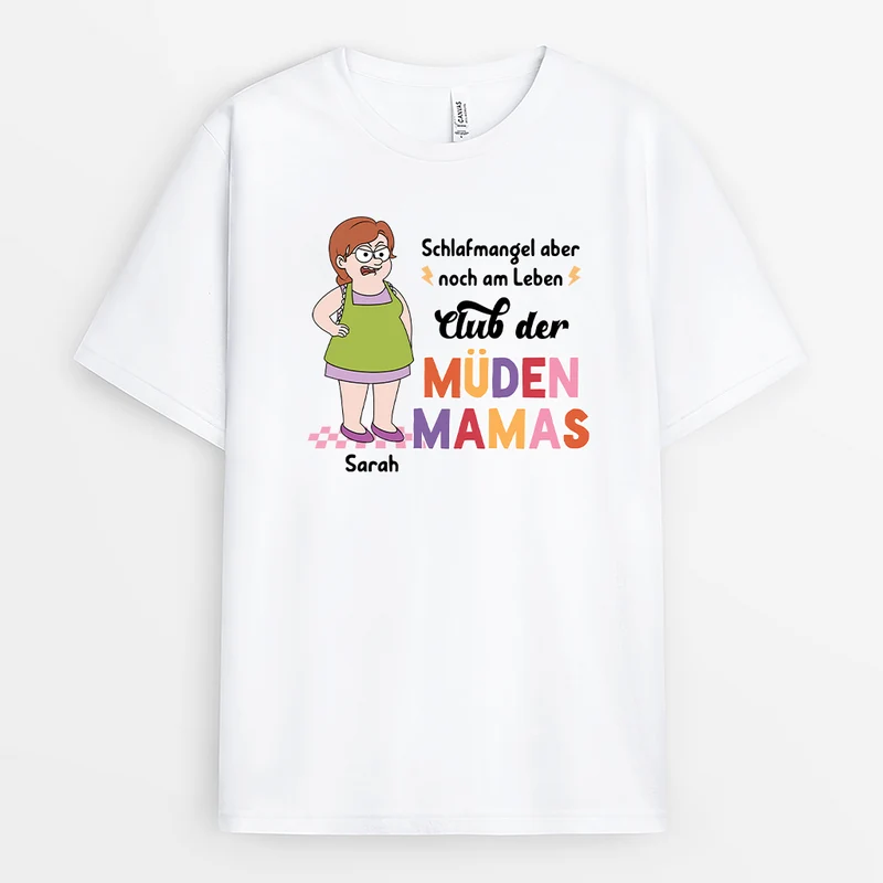 Club Der Müden Mamas - Personalisiertes Geschenk | Papa & Mama T Shirt