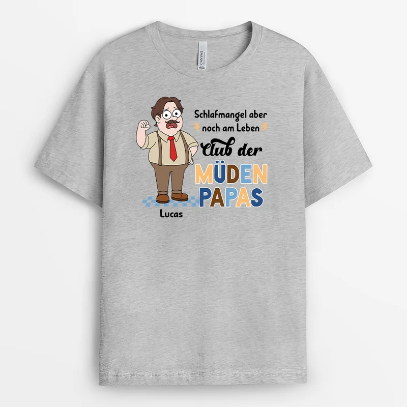 Club Der Müden Mamas - Personalisiertes Geschenk | Papa & Mama T Shirt