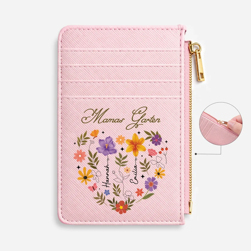 Mamas Garten Herz - Personalisiertes Geschenk | Kartenetui Base Light Mama Oma
