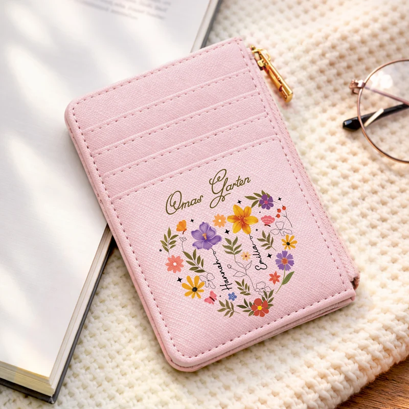 Mamas Garten Herz - Personalisiertes Geschenk | Kartenetui Base Light Mama Oma