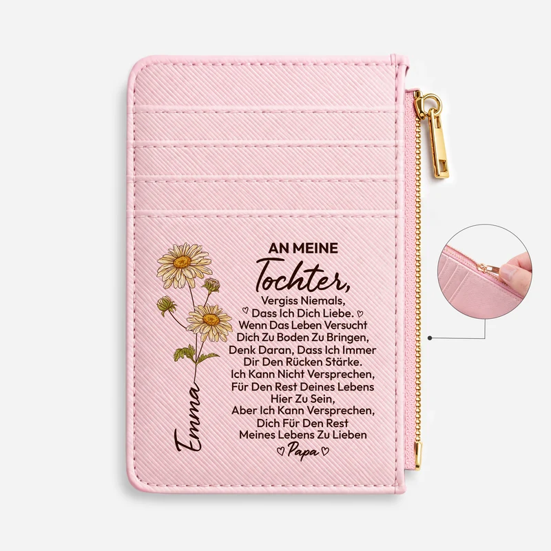 Vergiss Niemals Dass Ich Dich Liebe - Personalisiertes Geschenk | Kartenetui Base Light Tochter Enkelin