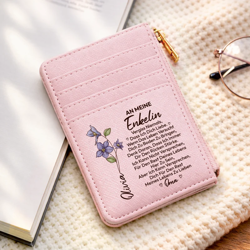 Vergiss Niemals Dass Ich Dich Liebe - Personalisiertes Geschenk | Kartenetui Base Light Tochter Enkelin