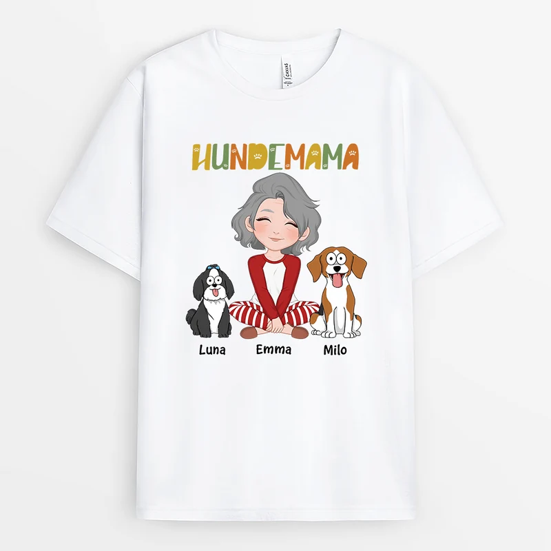 Hundemama - Personalisiertes Geschenk | Hunde T-shirts