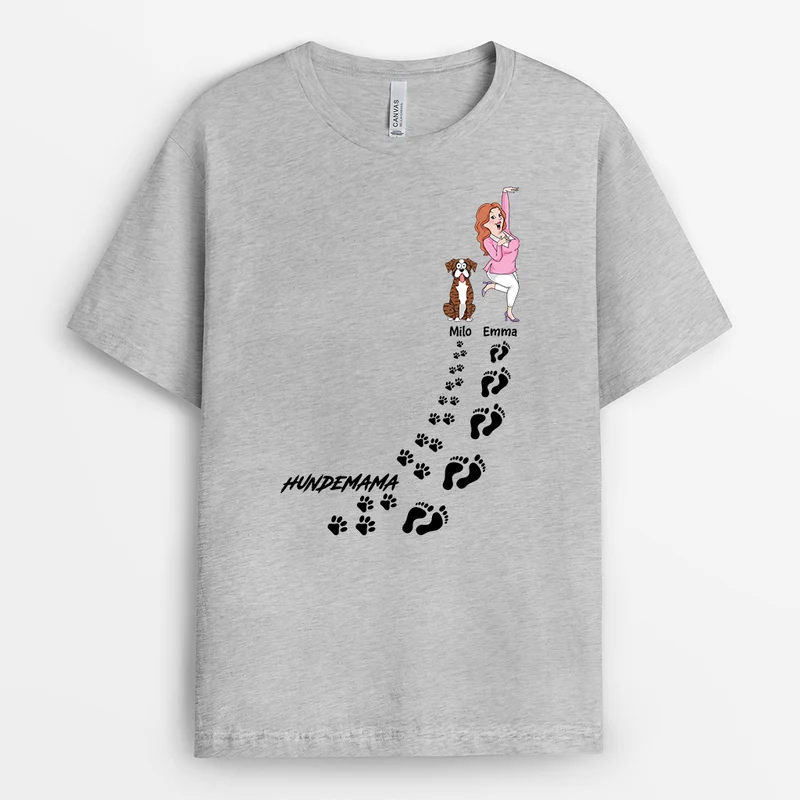 Hundepapa/Hundemama - Personalisiertes Geschenk | T-shirt für Hundebeliebhaber