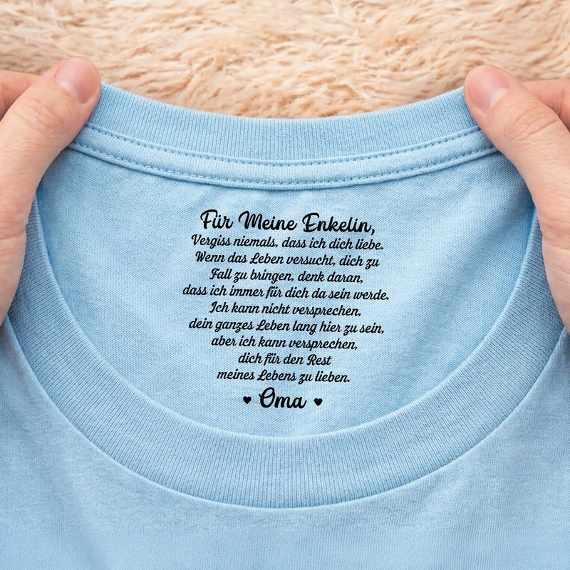 Ich Kann Versprechen Dich Für Den Rest Meines Lebens Zu Lieben - Personalisiertes Geschenk | Weißes T Shirt Nackenlabel Drucken Sohn Tochter Männer Frauen