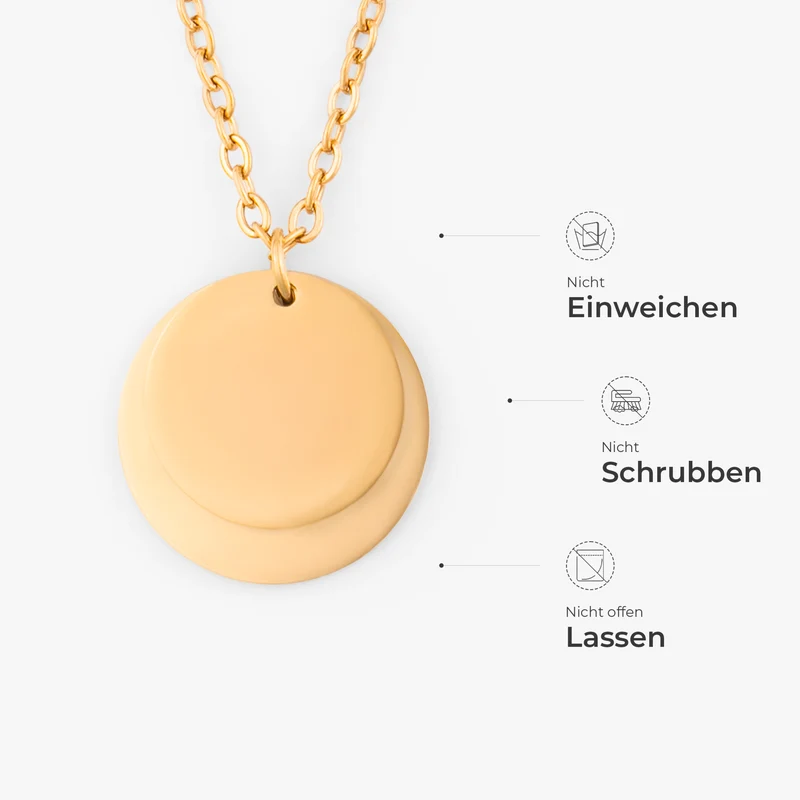 Mondphase - Personalisiertes Geschenk | Kette Mit Namen & Datum