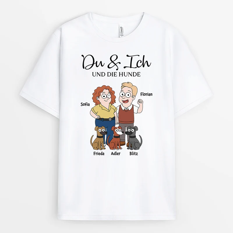 Du & Ich Und Der Hund - Personalisierte Geschenke Paare | T Shirt