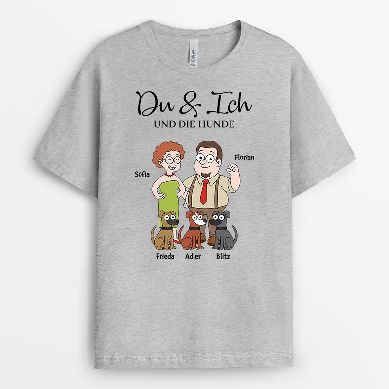 Du & Ich Und Der Hund - Personalisierte Geschenke Paare | T Shirt