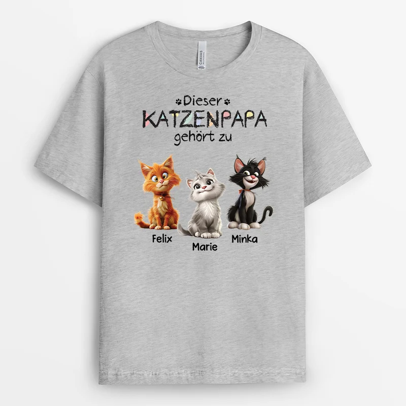 Diese Katzenmama Gehört Zu Buntstifte - Personalisiertes Geschenk | Katzen T-Shirt