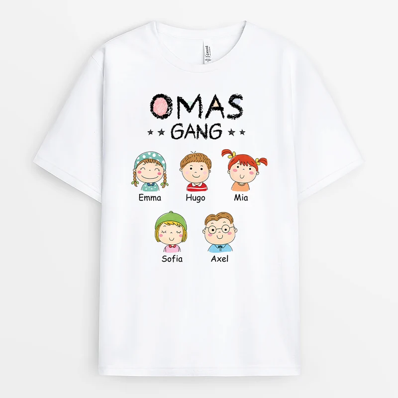 Omas Gang - Personalisierte Geschenke Oma | Oma T Shirt Chibi
