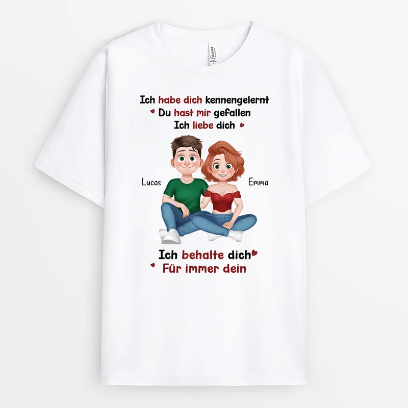 Ich Liebe Dich Ich Behalte Dich - Personalisierte Paar Geschenke | T Shirt