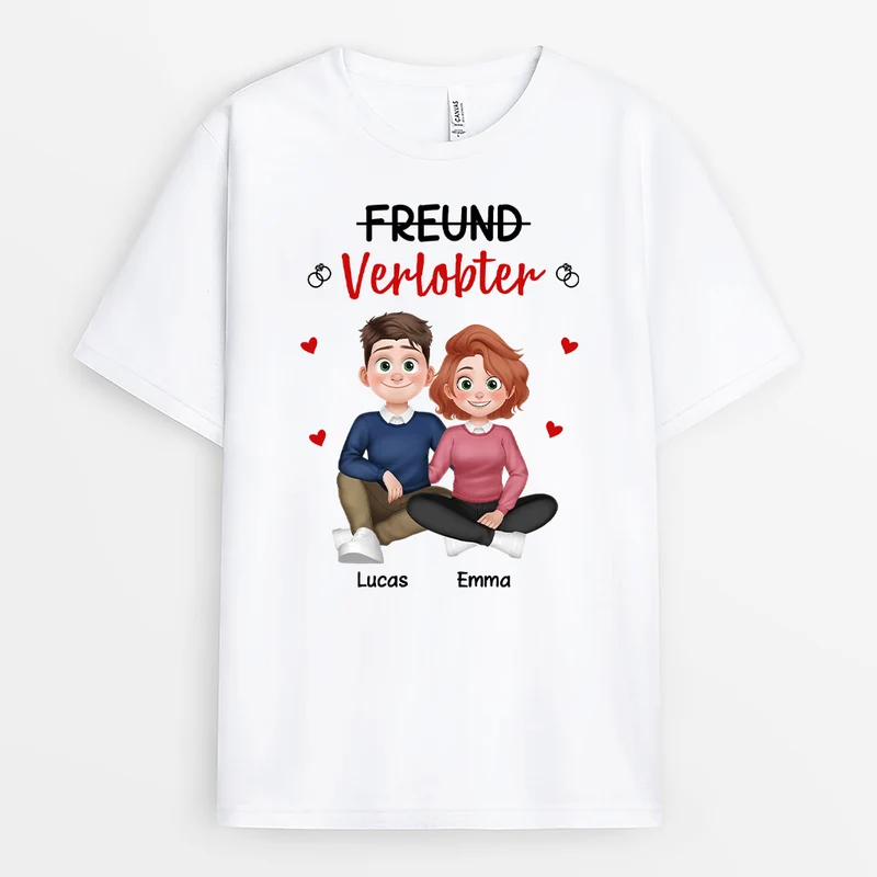 Verlobter - Personalisierte Paar Geschenke | T Shirt