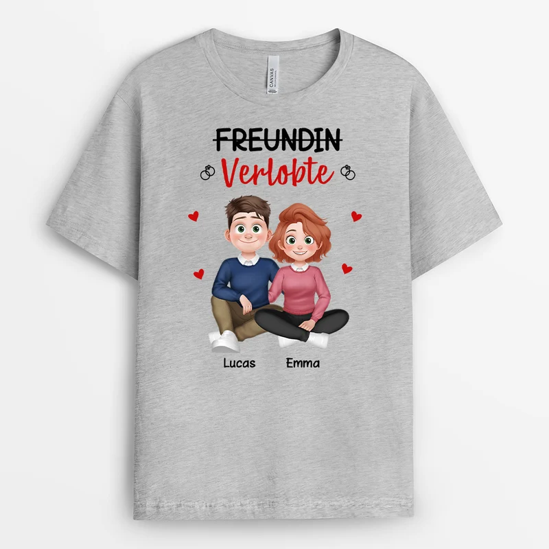 Verlobter - Personalisierte Paar Geschenke | T Shirt