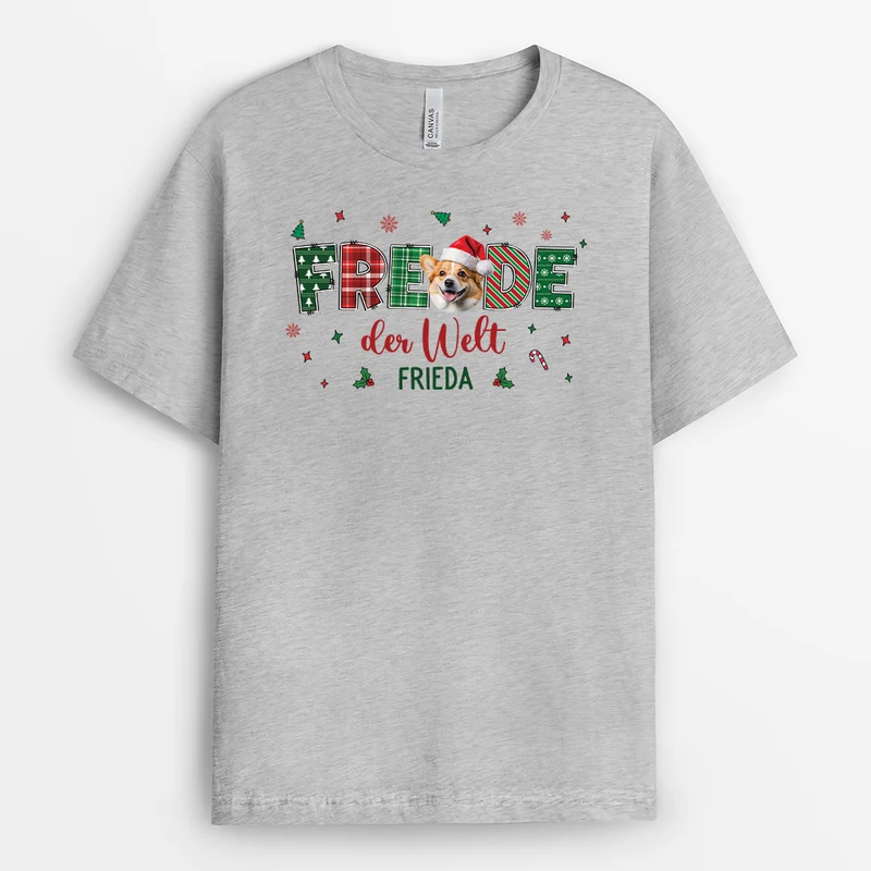 Freude Der Welt - Personalisierte Weihnachtsgeschenke | T Shirt Mit Gesicht