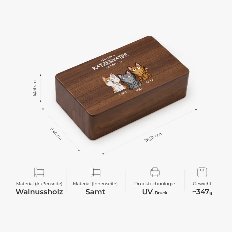 Diese Katzenmama Gehört Zu Buntstifte - Personalisierte Geschenke Katze | Schmuckkästchen Holz
