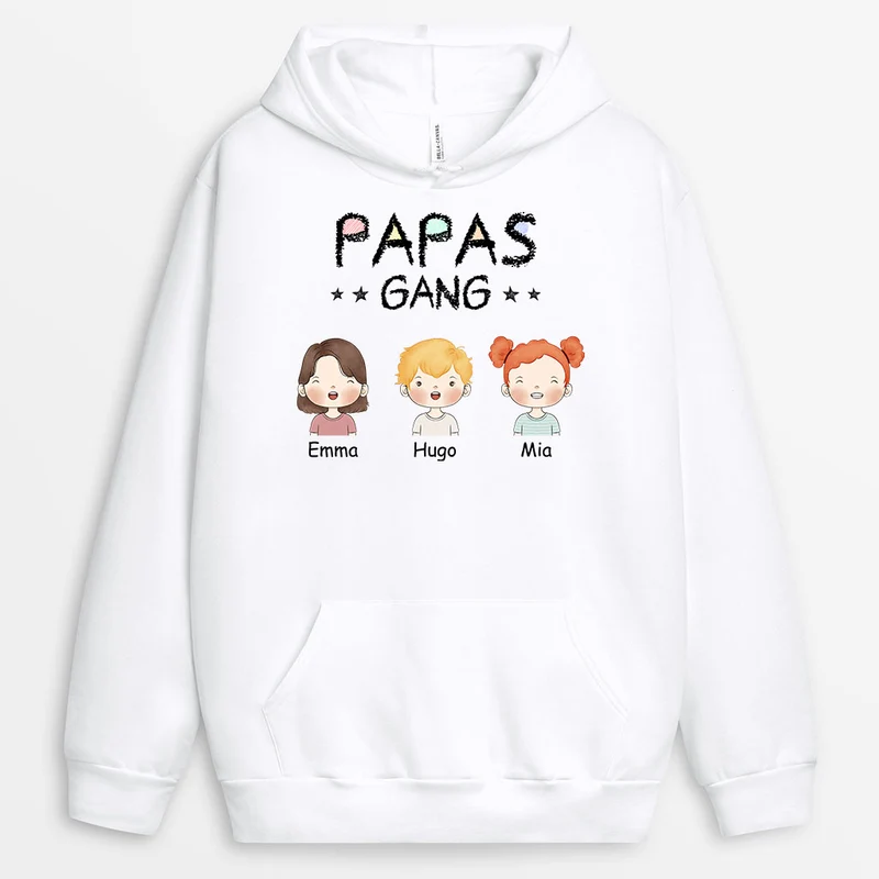 Papas/Mamas Gang - Personalisiertes Geschenk | Mama/Papa Hoodie Buntstifte