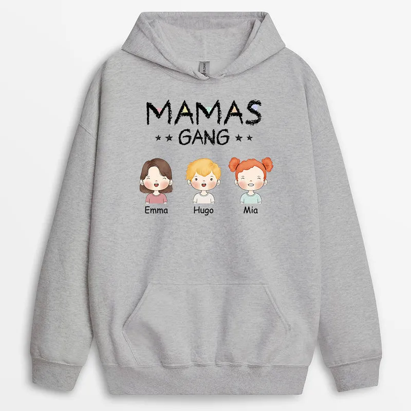 Papas/Mamas Gang - Personalisiertes Geschenk | Mama/Papa Hoodie Buntstifte
