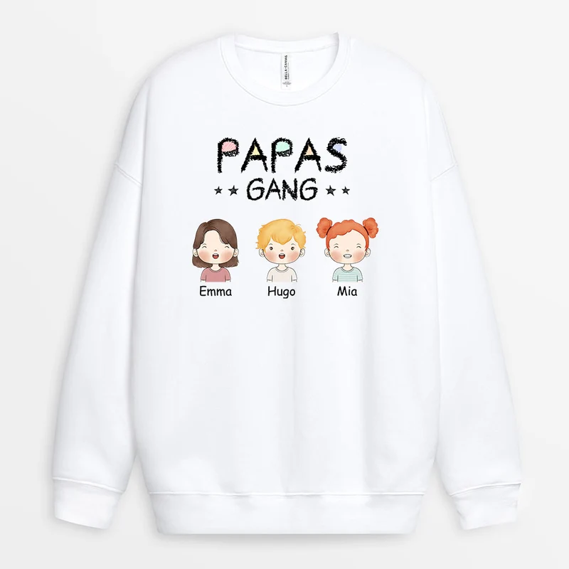 Papas/Mamas Gang - Personalisiertes Geschenk | Sweatshirts Mama/Papa Buntstifte