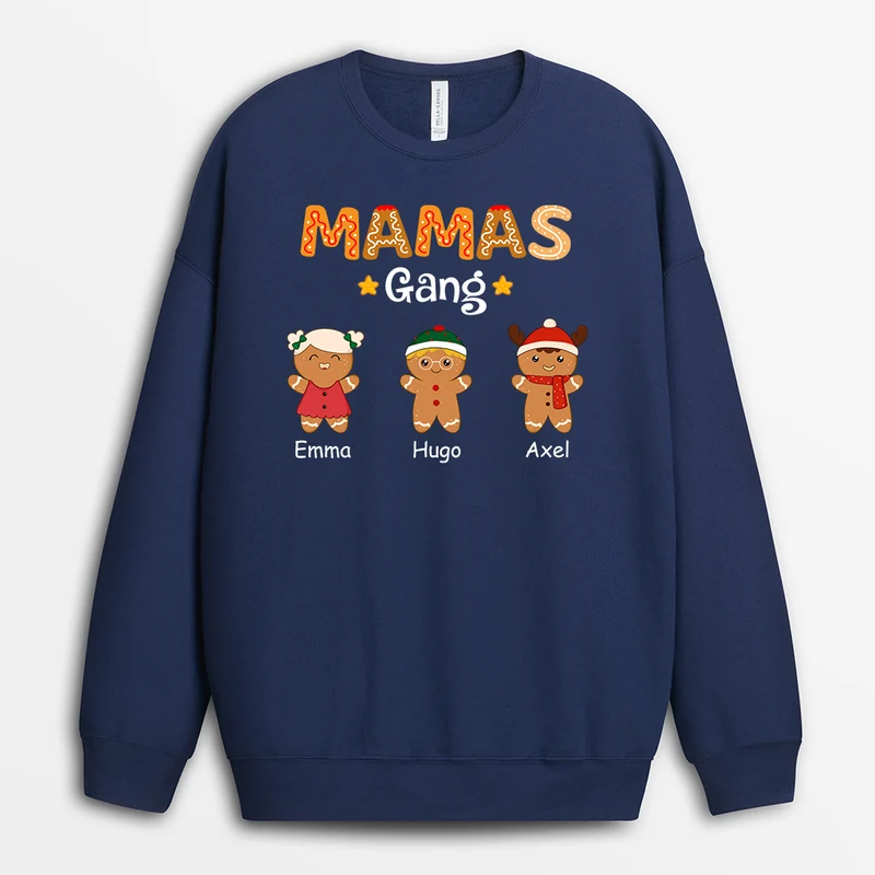 Papas/Mamas Gang Lebkuchenmann - Personalisierte Weihnachtsgeschenke | Sweatshirts Mama/Papa