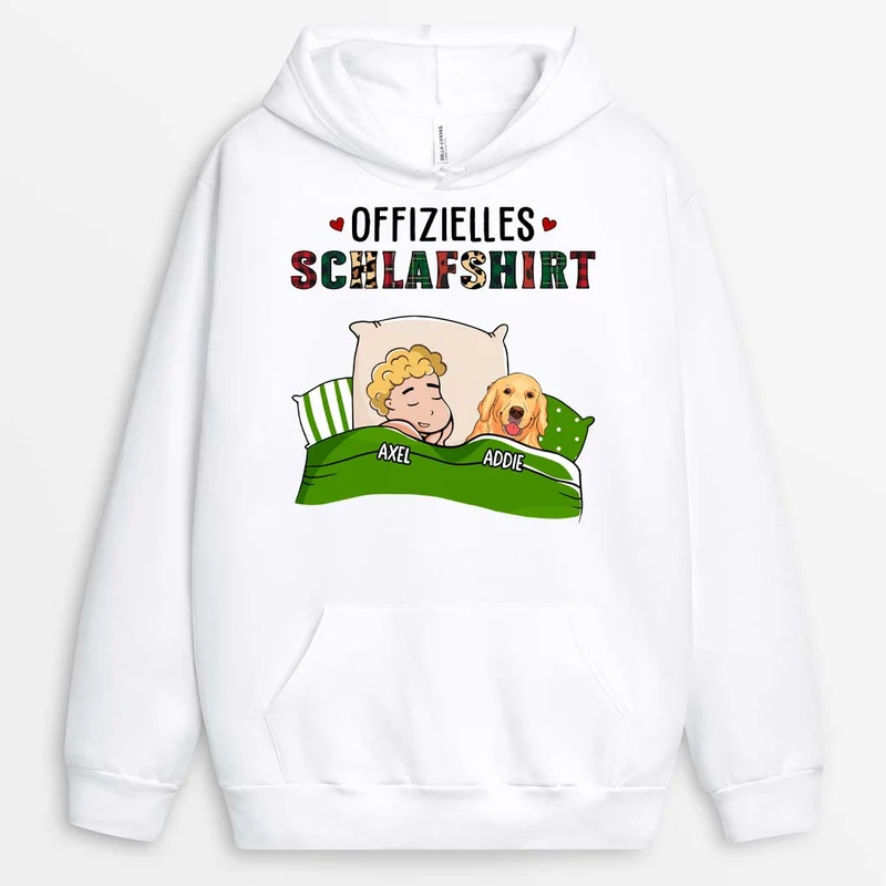 Offizielles Schlafshirt - Personalisierte Geschenke | Hoodie für Hundebesitzer