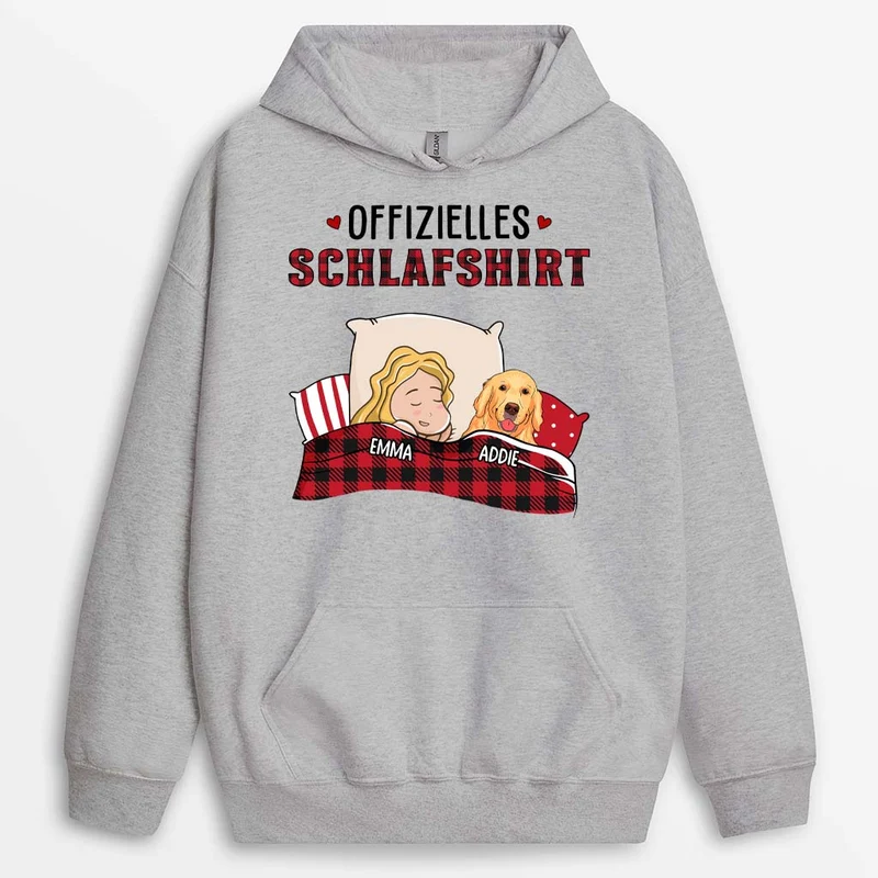 Offizielles Schlafshirt - Personalisierte Geschenke | Hoodie für Hundebesitzer