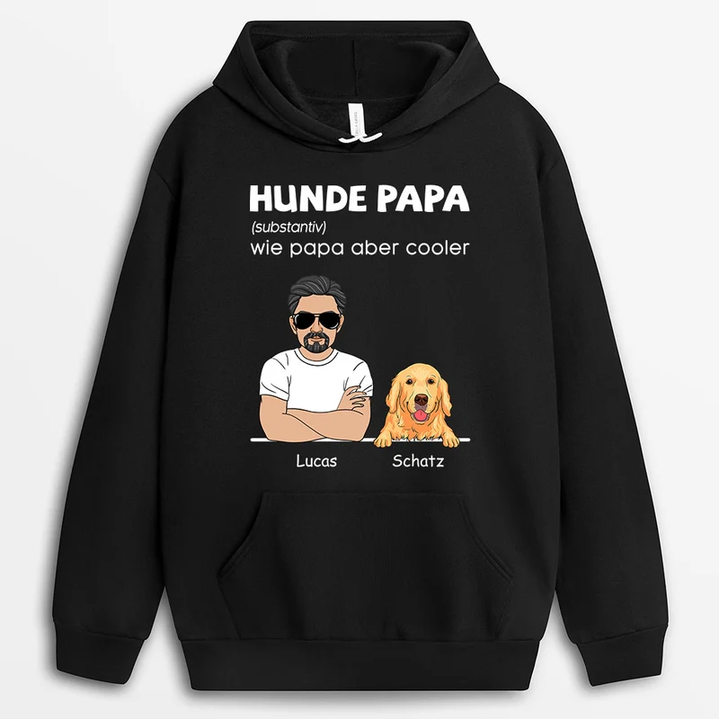Definition Hundepapa - Personalisierte Geschenke Für Hundebesitzer | Hoodie