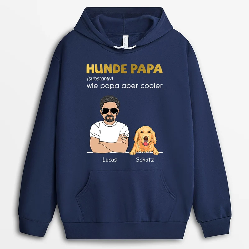 Definition Hundepapa - Personalisierte Geschenke Für Hundebesitzer | Hoodie