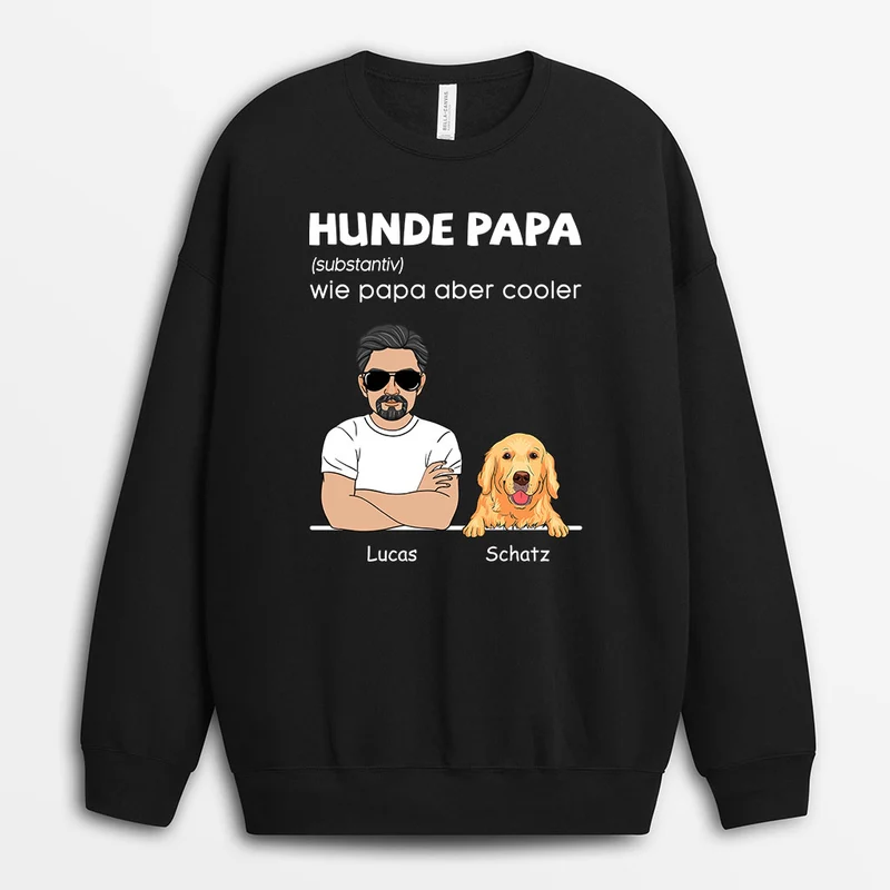 Definition Hundepapa - Personalisierte Geschenke Für Hundebesitzer | Sweatshirt