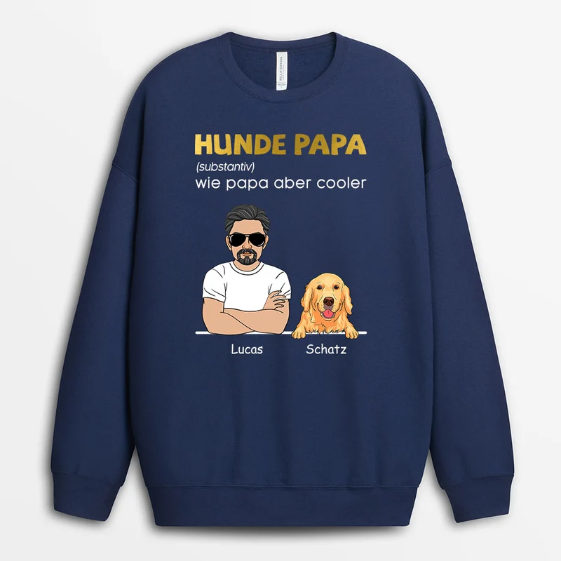 Definition Hundepapa - Personalisierte Geschenke Für Hundebesitzer | Sweatshirt