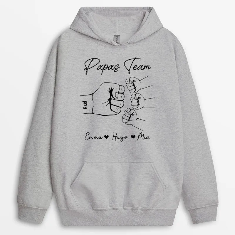Opas/Papas Team Faustgruß - Personalisiertes Geschenk | Opa/Papa Hoodie