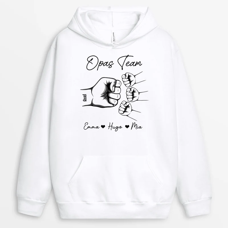 Opas/Papas Team Faustgruß - Personalisiertes Geschenk | Opa/Papa Hoodie