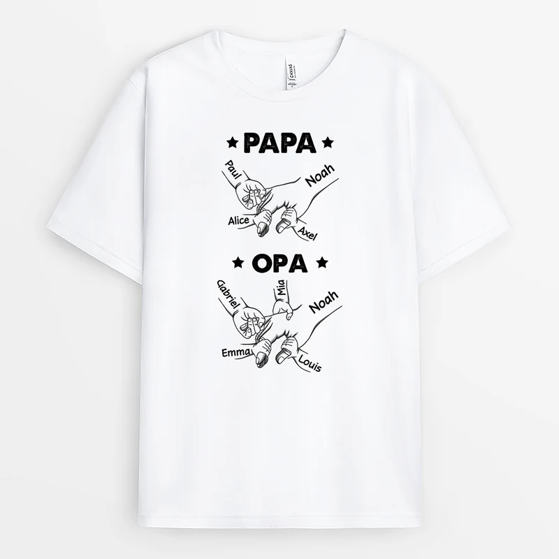 Zuerst Papa Jetzt Opa - Personalisiertes Geschenk | Opa-T-Shirts