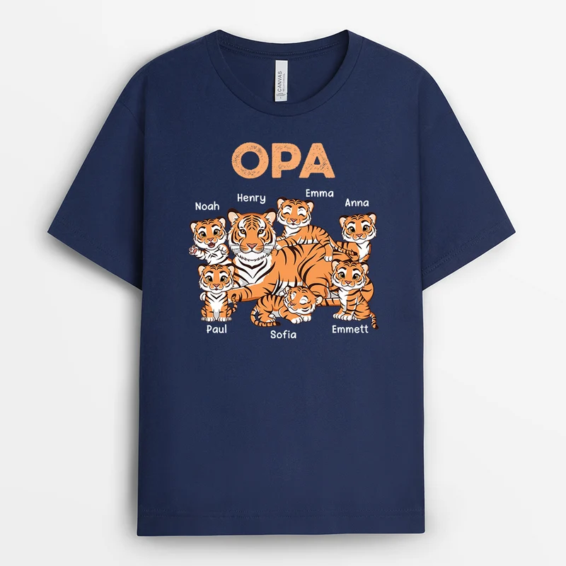 Papa Tiger - Personalisiertes Geschenk | T-shirt für Papas