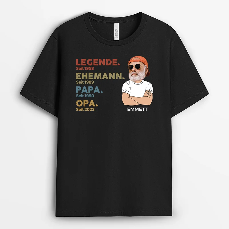 Die Legende - Personalisiertes Geschenk | T-shirt für Opas/Papas