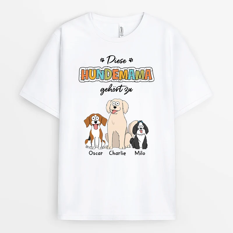 Diese Hundemama/Dieser Hundepapa Gehört Zu - Personalisiertes Geschenk | T-shirt für Hundeliebhaber