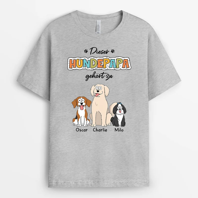 Diese Hundemama/Dieser Hundepapa Gehört Zu - Personalisiertes Geschenk | T-shirt für Hundeliebhaber