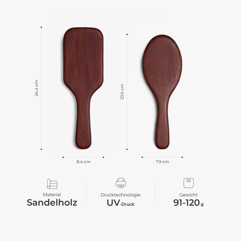 Omas Schmetterlingsküsse - Personalisierte Geschenke Oma | UV Druck Sandelholz Haarbürste