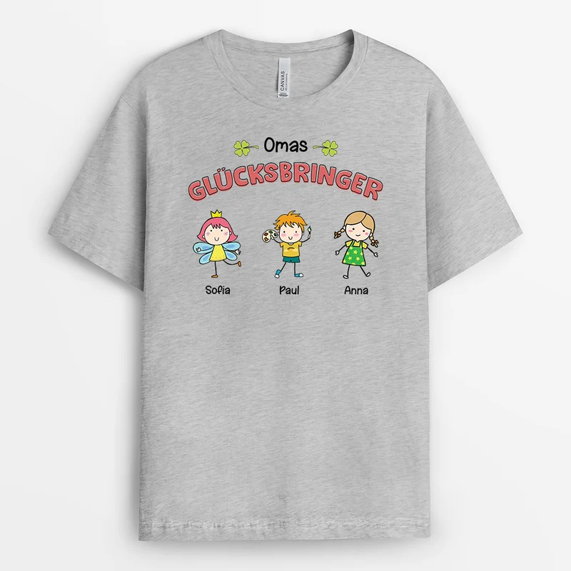 Mamas/Omas Glücksbringer - Personalisiertes Geschenk | T-Shirt für Damen