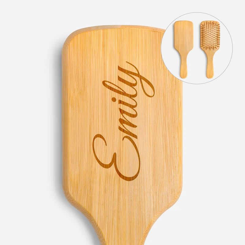 Name - Personalisierte Geschenke Für Frauen | Bambus Haarbürste Mit Gravur