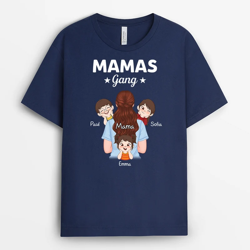 Papas Gang Chibi - Personalisiertes Geschenk | T Shirt Papa