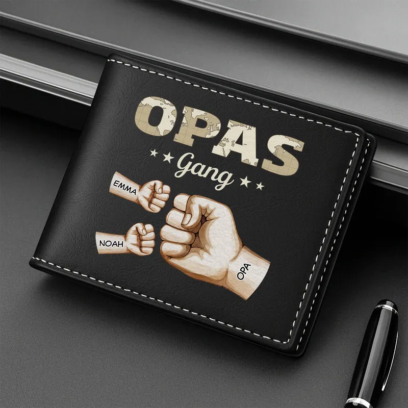 Papas Gang Mit Fäusten Weltkarte - Personalisierte Geschenke Herren | Portemonnaie