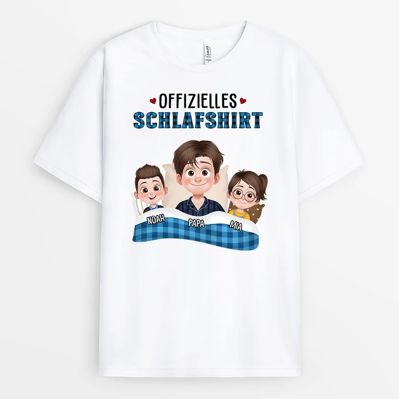 Offizielles Schlafshirt Mama Und Kinder - Personalisiertes Geschenk | Mama T-Shirt