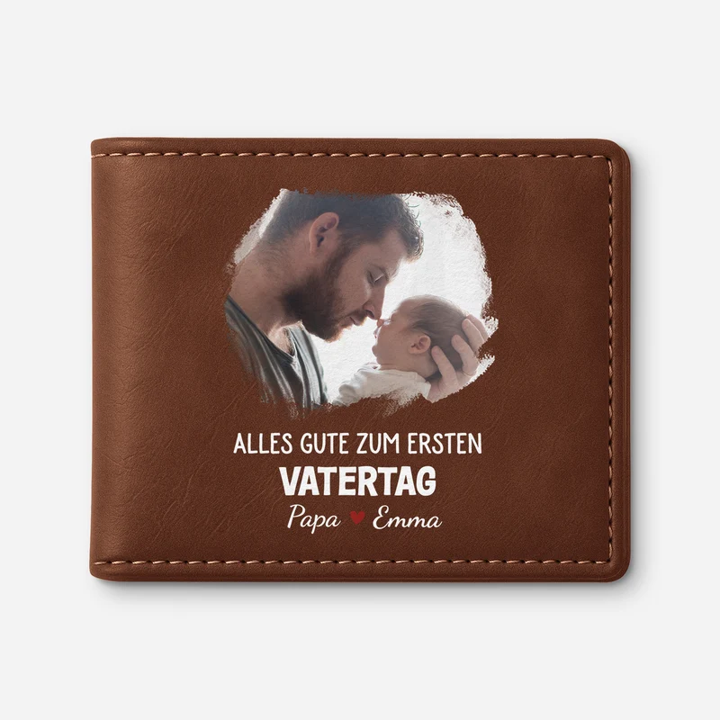 Alles Liebe Zum Ersten Vatertag - Personalisierte Geschenke Herren | Portemonnaie Mit Foto