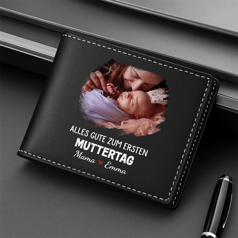 Alles Liebe Zum Ersten Vatertag - Personalisierte Geschenke Herren | Portemonnaie Mit Foto