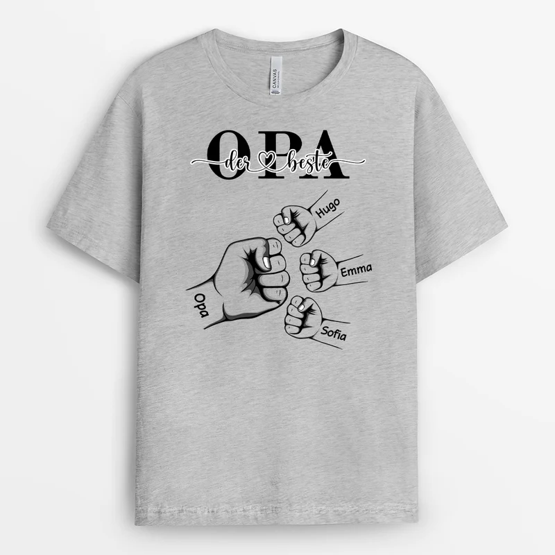 Bester Papa Aller Zeiten Faust - Personalisiertes Geschenk | T Shirt Papa