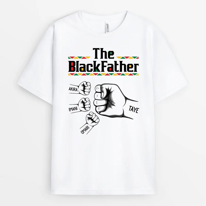 The Blackfather The Blackmother - Personalisiertes Geschenk | Mama Papa Shirt Weiß