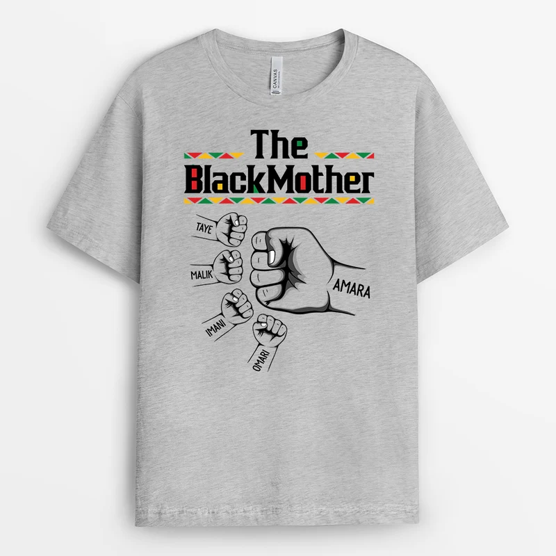 The Blackfather The Blackmother - Personalisiertes Geschenk | Mama Papa Shirt Weiß